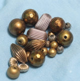 8-25 mm,Vintage Brass Beads Violet Color, Assorted Shape And Sizes