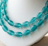 1 string Glass Drop Beads 12x8mm