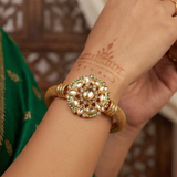 Gold Plated Kundan Kada