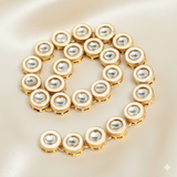 25 Pcs 10mm Meenakari Kundan Kadi Chain