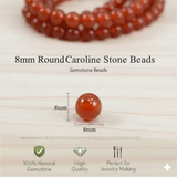 1 String, 8mm Round Caroline Gemstone Beads