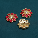 5 Pcs 20mm Kundan 2 Hole Spacer Connectors