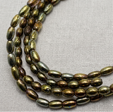 1 String Glass Oval Beads ( GD ) 4 mm