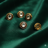 10 Pcs, 11mm Meenakari Kundan Earring Studs