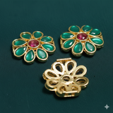 5 Pcs 20mm Kundan 2 Hole Spacer Connectors