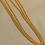 2 Strings 2-4mm Brass C Cut Gold Beads