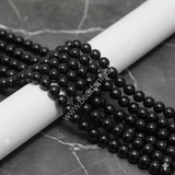 1 String 8mm Natural Black Tourmaline Gemstone Beads