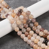 1 String Natural Quartz Beads String, Round 8mm