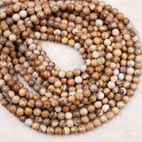 1 String 8mm Round Venus Jasper Gemstone Beads