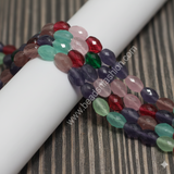 9x7mm Natural Gemstone Oval Micro Faceted Monalisa Beads