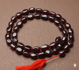1 String, 8x5mm Oval Garnet Stone Beads Maroon