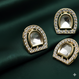 4 Pcs 21x19mm Ad Stone Earrings Stud