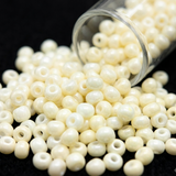 50gm 4/0 Preciosa Creamy White Seed Beads