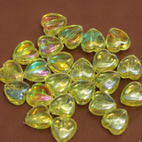 9mm Acrylic Heart Beads