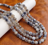 1 String 8mm Natural Onyx Round Faceted Beads For Jewellery Making