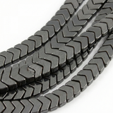 1 String Hematite Arrow Shaped Beads Black 5x8mm