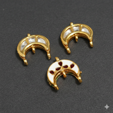 10 Pcs, 20x17mm Kundan Connectors Golden