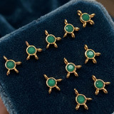 20 Pcs 11x12mm Round Kundan Meenakari Connectors