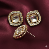 4 Pcs 21x19mm Ad Stone Earrings Stud