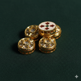 15mm, Kundan Connectors Round Golden
