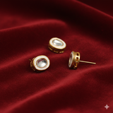 10 Pcs, 13x10mm Meenakari Kundan Earring Studs