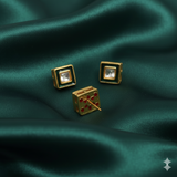 10 Pcs, 11mm Meenakari Kundan Earring Studs