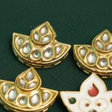 20mm, Kundan Spacer Connectors Golden