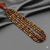 12x8mm Oval Tiger Eye Stone Beads Golden