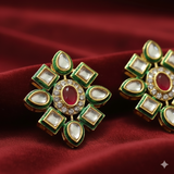 10 Pcs Kundan Spacer and Connectors 36x30mm