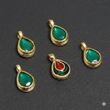 20 Pcs, 13x7mm Meenakari Drop Kundan Connectors