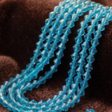 1 String Glass RONDELLE Beads Turquoise 8mm