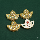 20mm, Kundan Spacer Connectors Golden