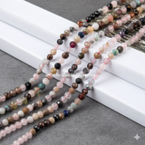 1 String Natural Mixed Stone Beads Strands Faceted Round 3x2mm