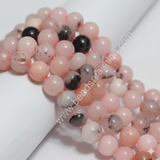1 String 8mm Natural Jade Pink Opal Gemstone Beads