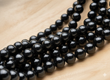 1 String 8mm Round Black Onyx Gemstone Beads