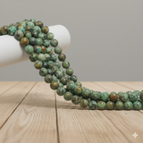 1 String 8mm Natural African Firoza Turquoise Gemstone Beads