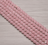 8mm Round Rose Quartz Stone Beads Baby Pink
