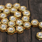 25 Pcs 12X11mm Meenakari Kundan Kadi Chain