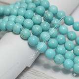 1 String 8mm Natural Turquoise Firoza Gemstone Beads