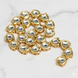 25 Pcs 11X12mm Meenakari Kundan Kadi Chain