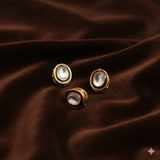 10 Pcs, 13x10mm Meenakari Kundan Earring Studs