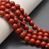 1 String 8mm Round Red Jasper Beads