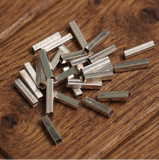 100 Pcs, 9x2mm Brass Tube Beads