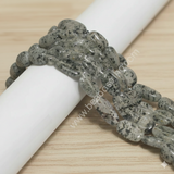 12x8mm Oval Rutilated Quartz Stone Beads Grey