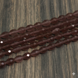 9x7mm Natural Gemstone Oval Micro Faceted Monalisa Beads