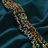 1 Mtr Opaque Multicolor Seed Bead Beaded String For Necklace