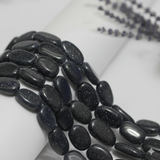 8x5mm Oval Gold Sand Stone Beads