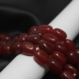 14x8mm Oval Jade Stone Beads Red