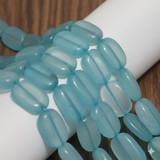 14x8mm Oval Jade Stone Beads Aqua