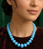 Graduated Rondelle Faceted  Crystal Glass Necklace